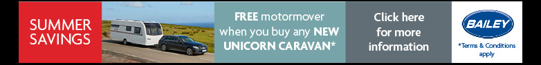 Buy a new Bailey Uniform fromStock and get a free caravan mover. Offer Ends 29th June 